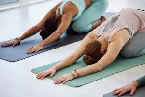 A welcoming and peaceful yoga studio interior at Yoga Meditation and Healing in Glasgow West End.