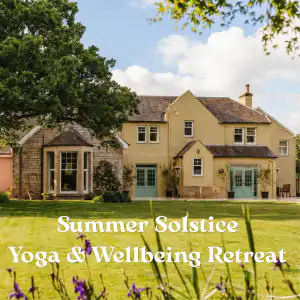 Summer Solstice Yoga and Wellbeing Retreat at Ladyburn House Scotland, featured on the Yoga Meditation Healing homepage.